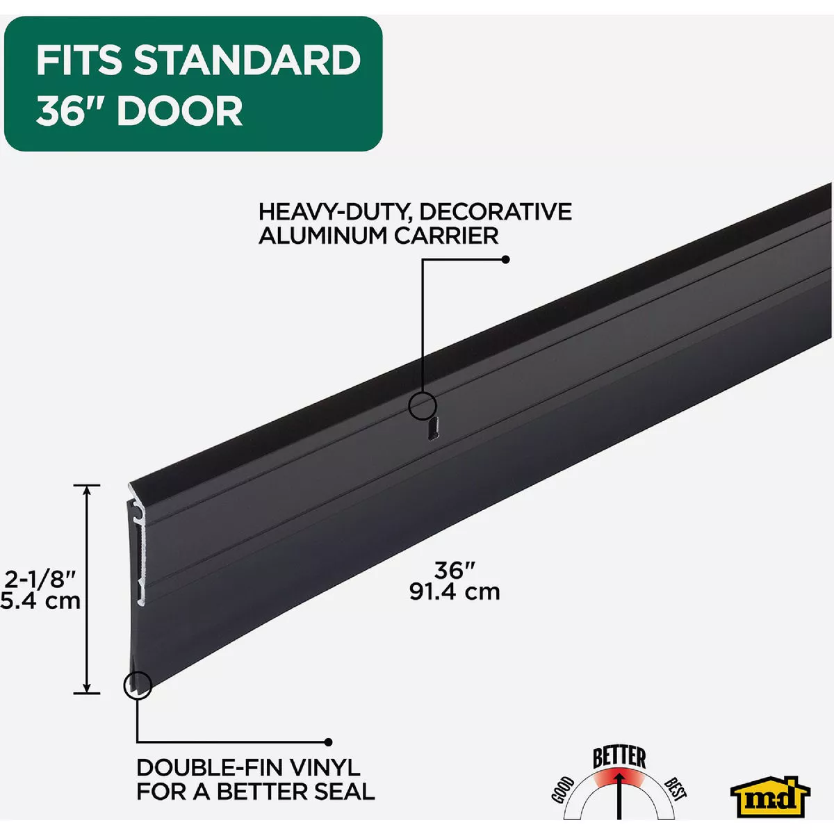 M-D Building Products 0.25 In. 36 In. Bronze Door Sweep - photo 9