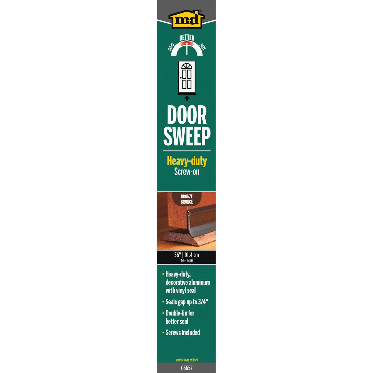 M-D Building Products 0.25 In. 36 In. Bronze Door Sweep - photo 2