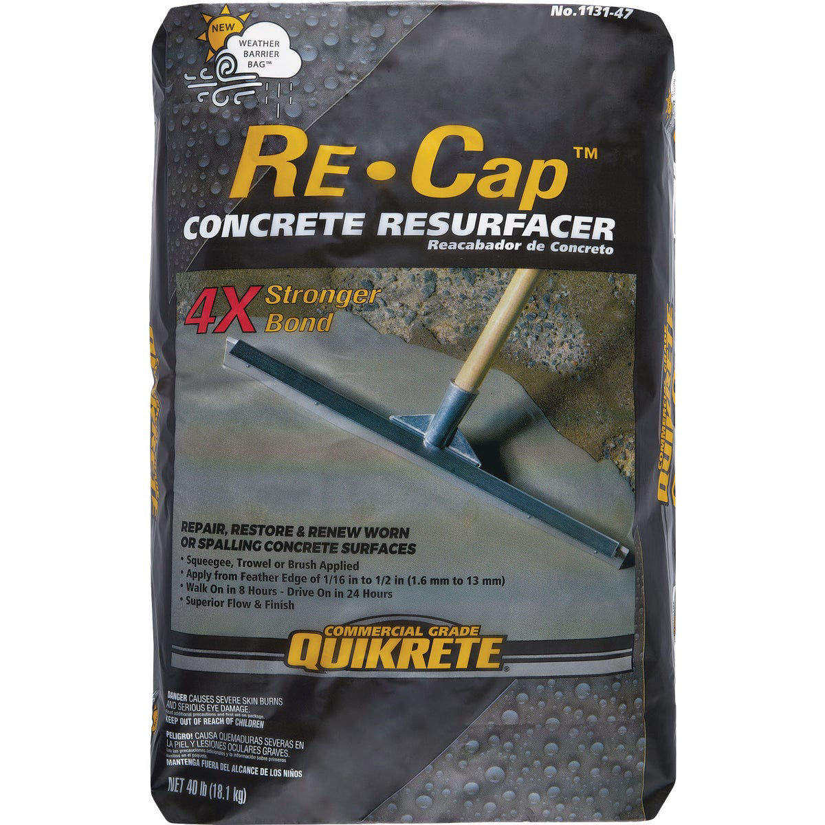 Quikrete Re-Cap 40 Lb. Portland Cement Base Concrete Resurfacer | Do it ...