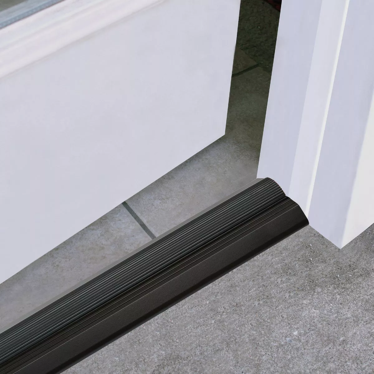 M-D Building Products 3-3/4 In. x 1-1/8 In. x 36 In. Brown Aluminum and Vinyl Heavy-Duty High-Profile Threshold - photo 5