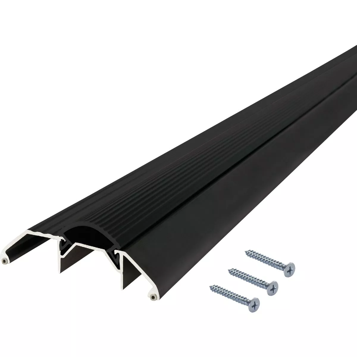 M-D Building Products 3-3/4 In. x 1-1/8 In. x 36 In. Brown Aluminum and Vinyl Heavy-Duty High-Profile Threshold - photo 3