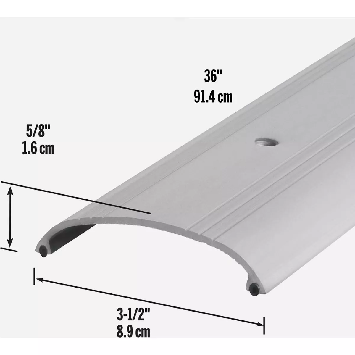 M-D Building Products 3-1/2 In. x 5/8 In. x 36 In. Silver Aluminum Commercial Dome Top Low-Profile Threshold - photo 5