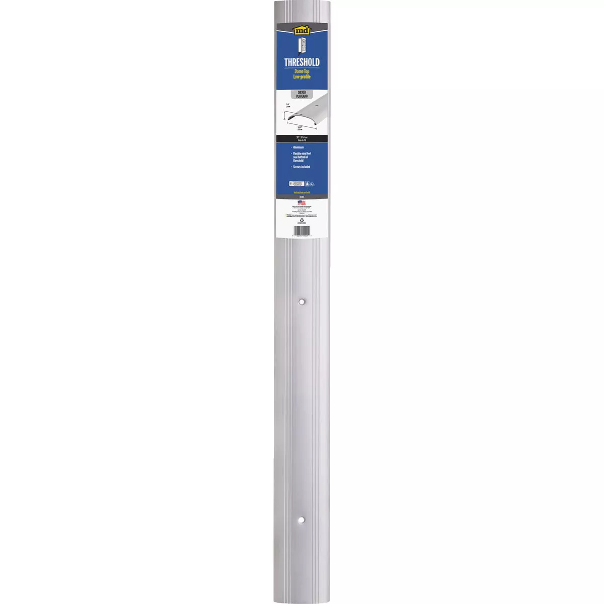 M-D Building Products 3-1/2 In. x 5/8 In. x 36 In. Silver Aluminum Commercial Dome Top Low-Profile Threshold - photo 2