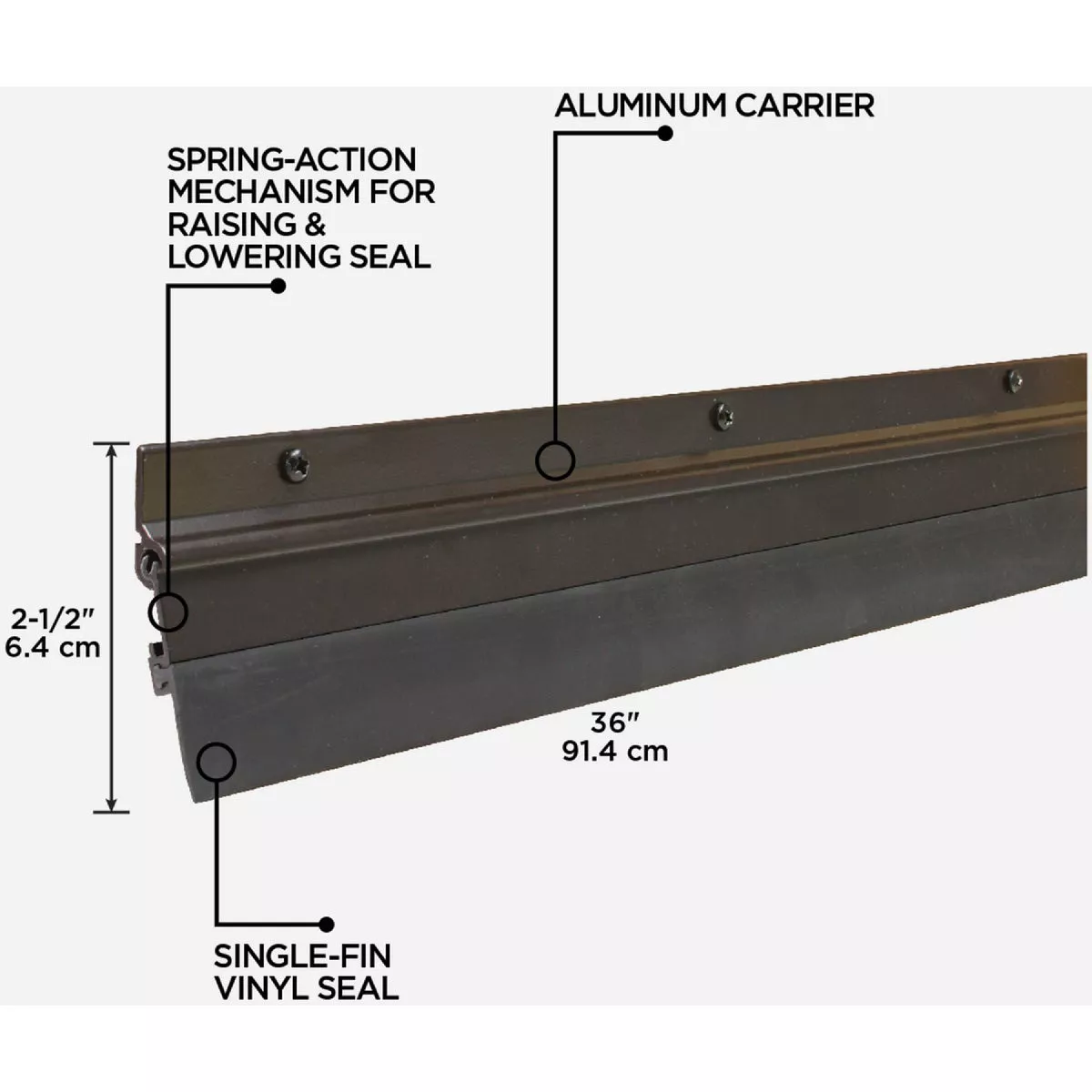 M-D Building Products 0.375 In. 36 In. Bronze Door Sweep - photo 5