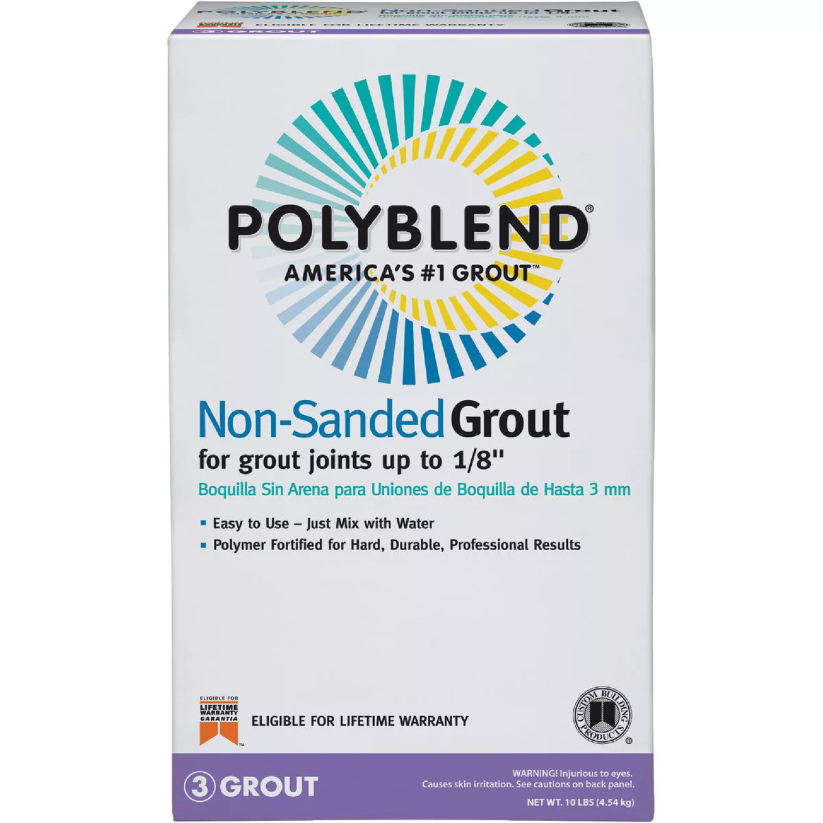 Custom Building Products Polyblend 10 Lb. Delorean Gray Non-Sanded Tile Grout
