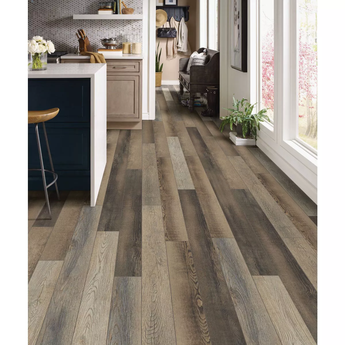 Floorte Pro Paragon Plus 5 In. x 48 In. Brush Oak Vinyl Floor Plank (15 Sq. Ft./Case) - photo 2