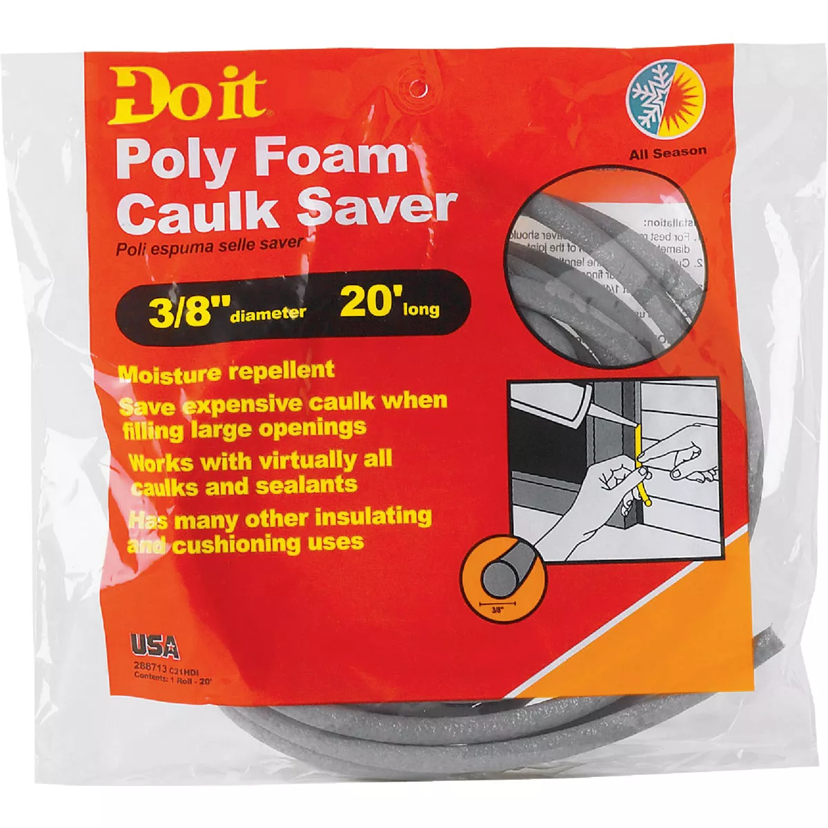 Do it 3/8 In. x 20 Ft. Gray Backer Rod - photo 2