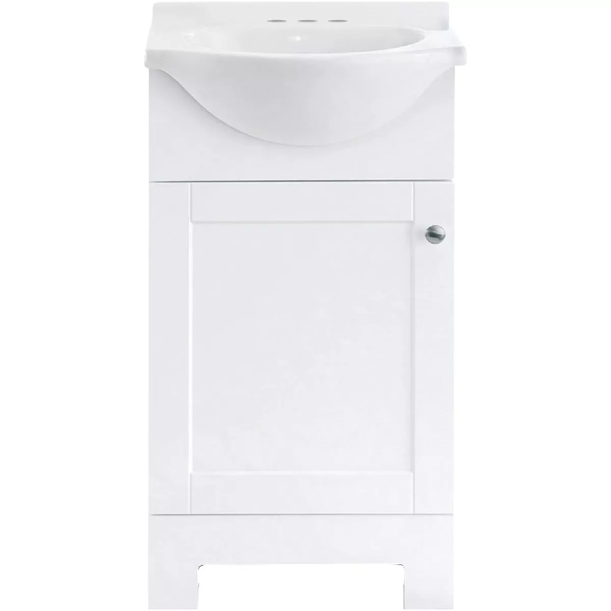 Continental Cabinets European White 18 In. W x 33-1/2 In. H x 12-1/2 In. D Vanity with White Cultured Marble Top - photo 2