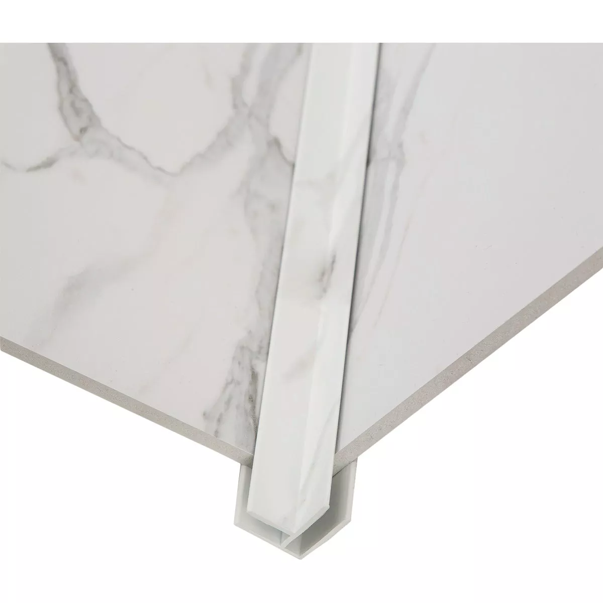 Palisade Carrara Marble 94 In. Waterproof Inside Corner Trim - photo 2