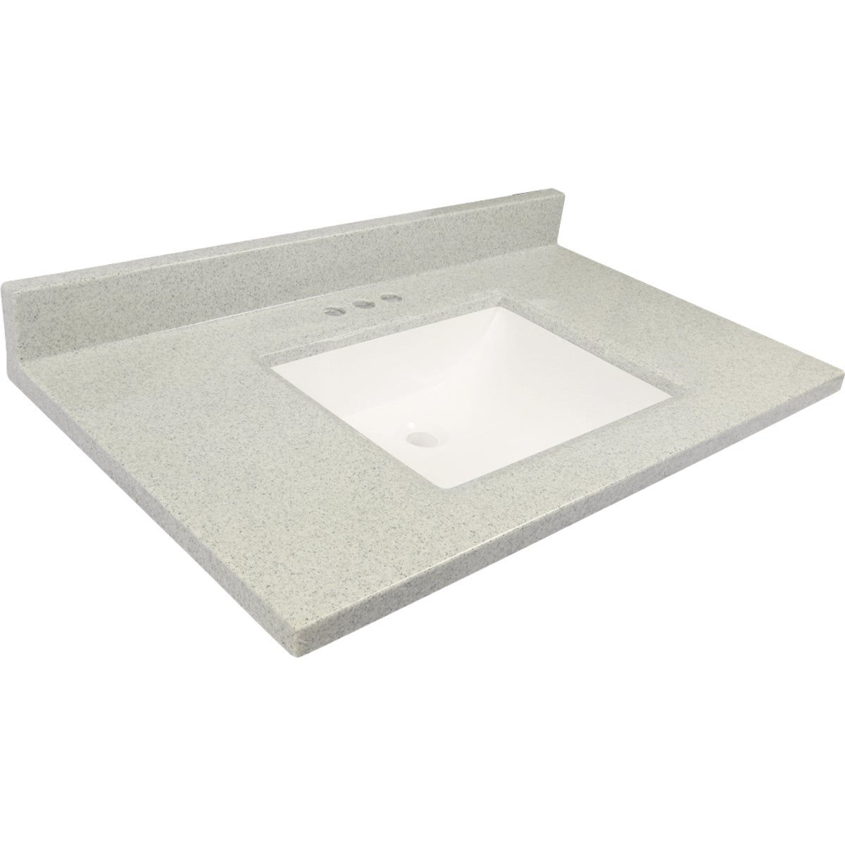 Modular Vanity Tops 37 In. W x 22 In. D Pewter Cultured Marble Vanity