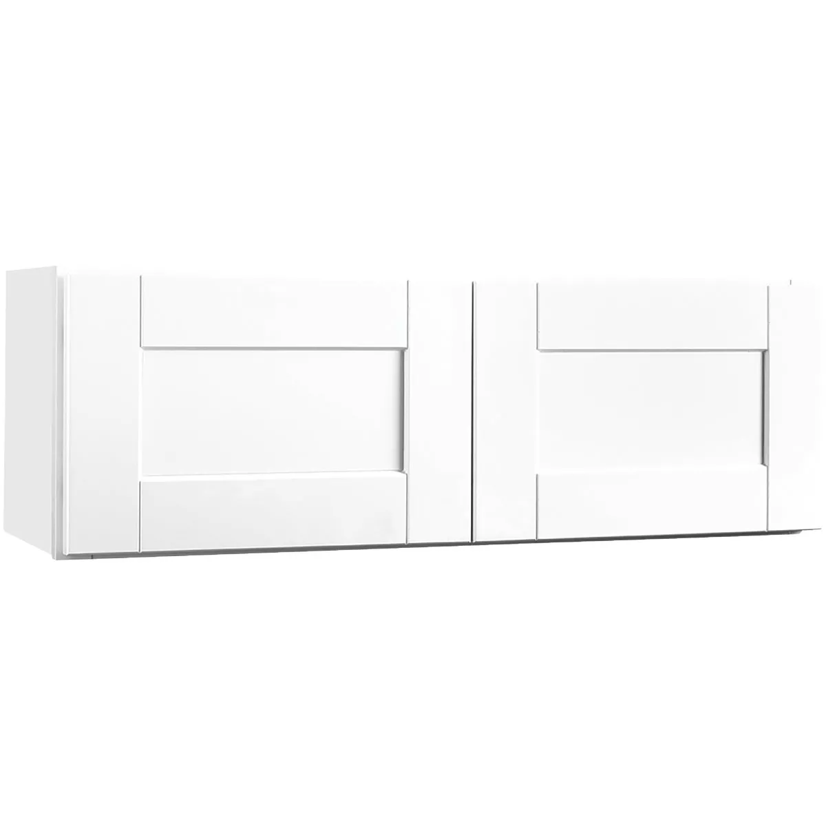 Continental Cabinets Andover Shaker 36 In. W x 12 In. D x 12 In. H White Thermofoil Bridge Wall Kitchen Cabinet