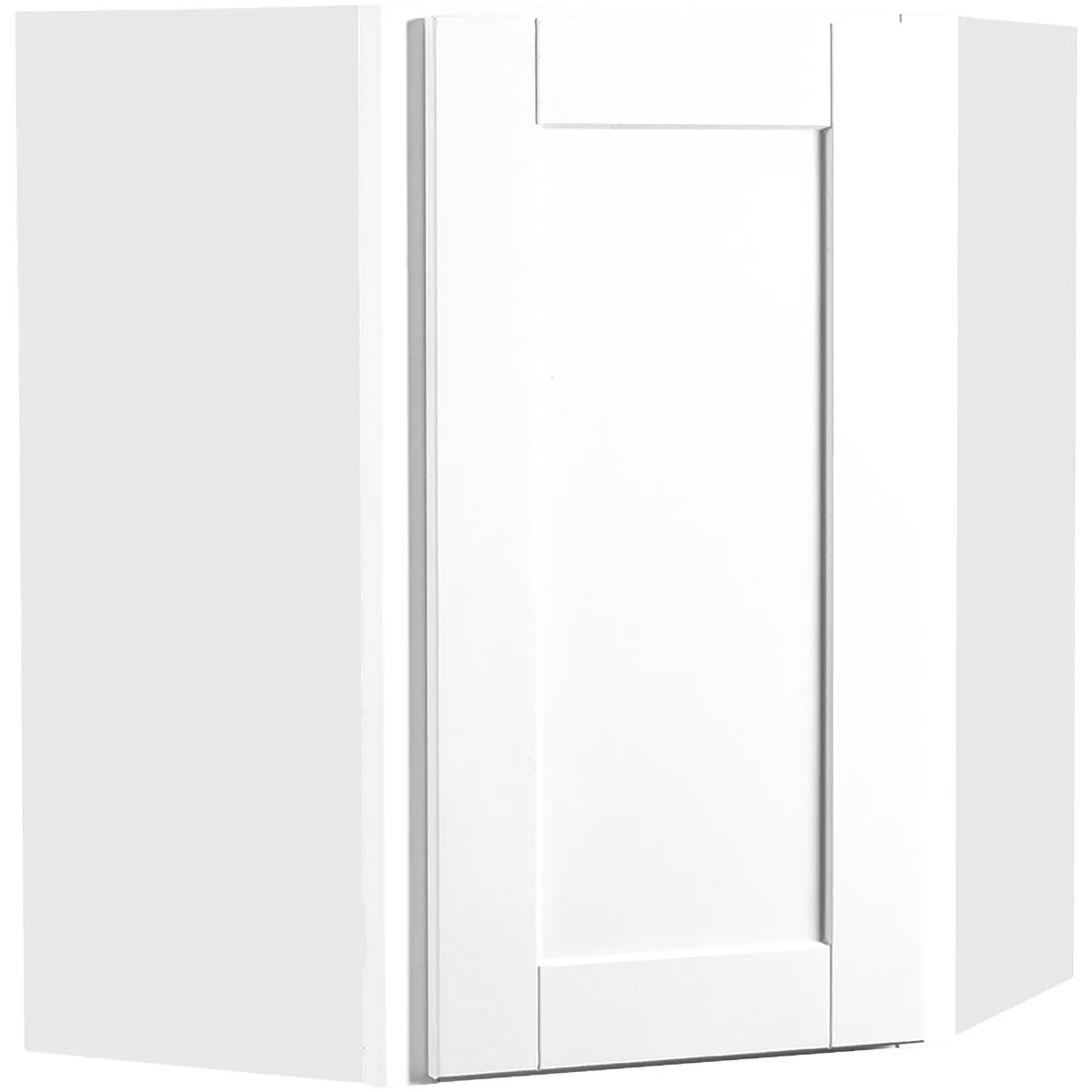 Continental Cabinets Andover Shaker 24 In. W x 12 In. D x 30 In. H White Thermofoil Corner Wall Kitchen Cabinet
