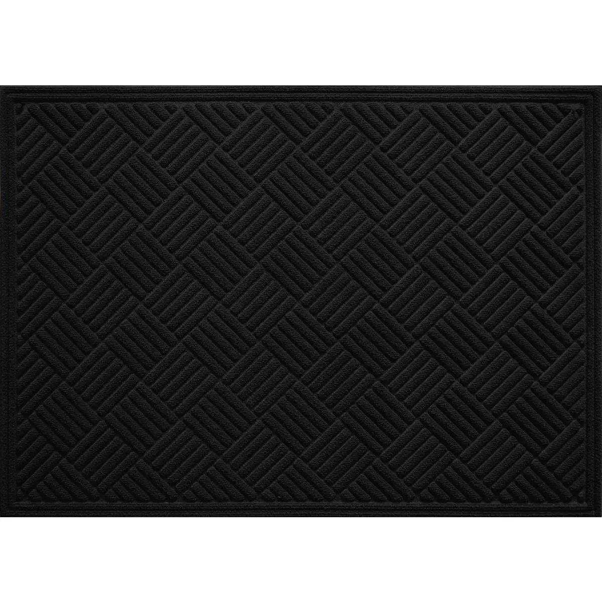 Multy Home Contours 3 Ft. x 4 Ft. Black Carpet Utility Floor Mat, Indoor/Outdoor