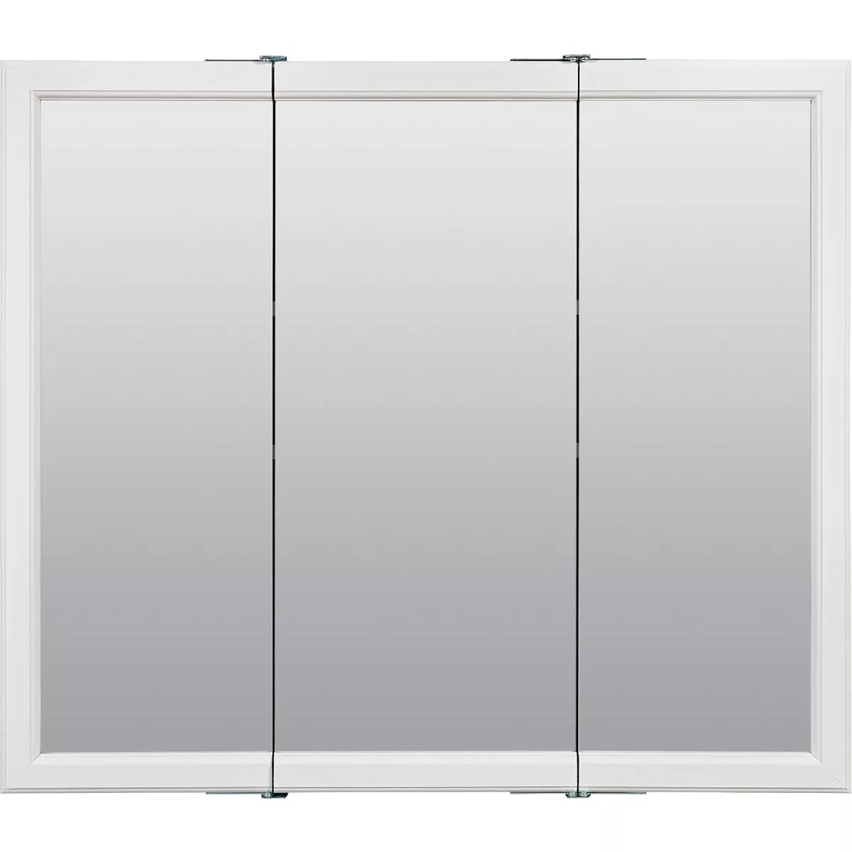 Zenith Zenna Home White 29.63 in W x 25.75 in H x 4.5 in D Tri-View Surface Mount Medicine Cabinet