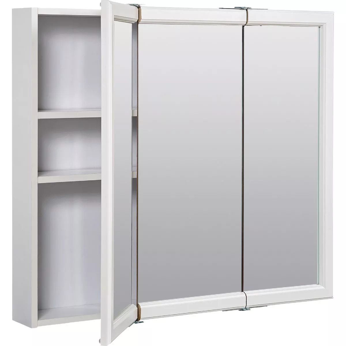 Zenith Zenna Home White 29.63 in W x 25.75 in H x 4.5 in D Tri-View Surface Mount Medicine Cabinet - photo 2