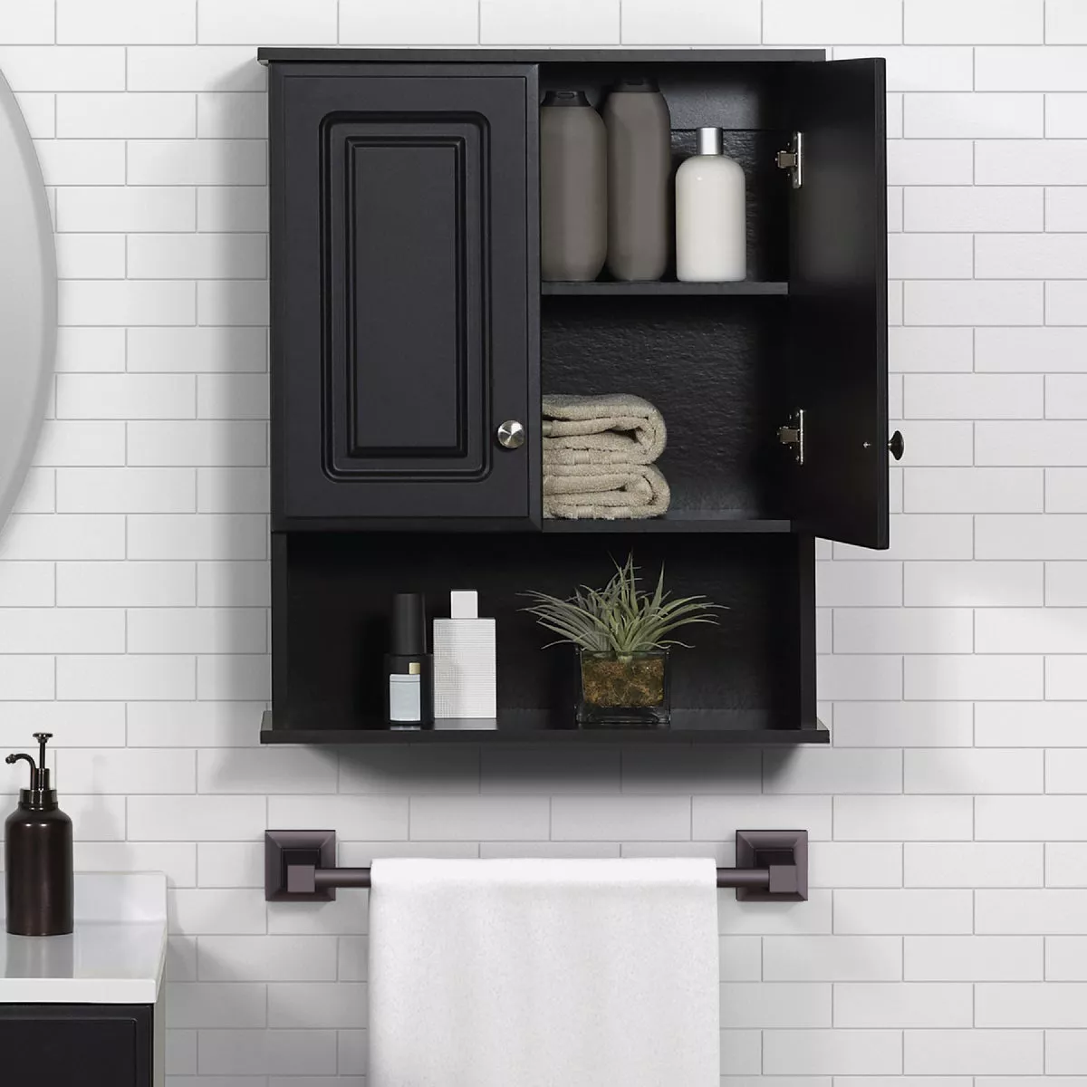 Zenith Zenna Home Espresso 23 In. W x 8-1/4 In. D x 28 In. H Wall Bath Cabinet - photo 4
