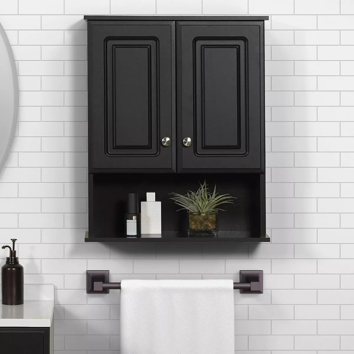 Zenith Zenna Home Espresso 23 In. W x 8-1/4 In. D x 28 In. H Wall Bath Cabinet - photo 3