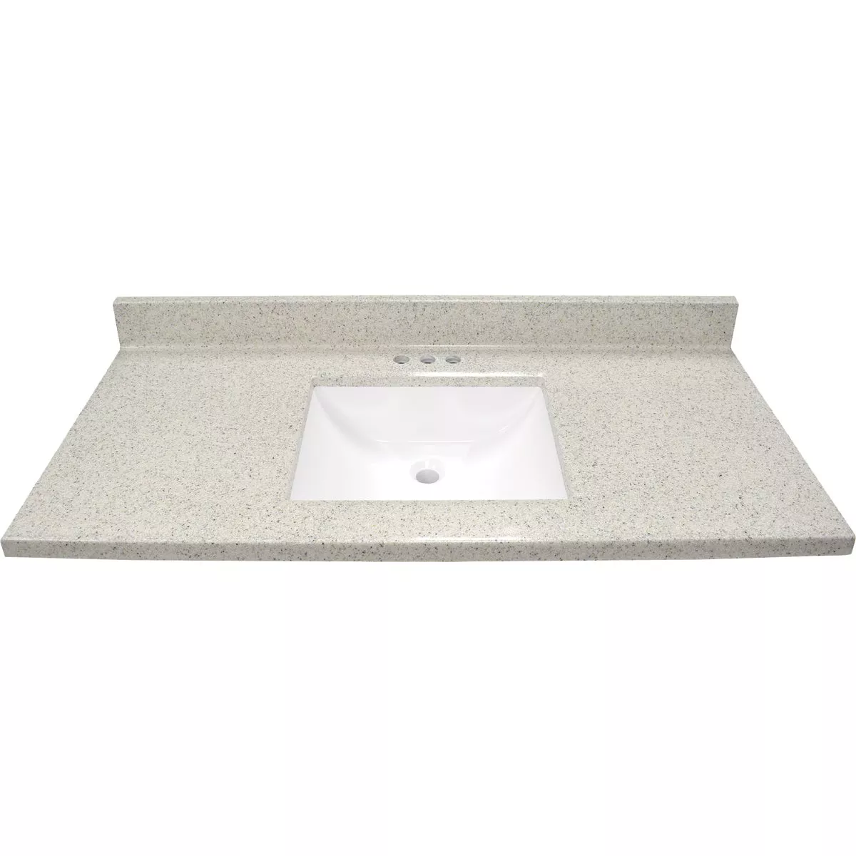 Modular Vanity Tops 49 In. W x 22 In. D Dune Cultured Marble Vanity Top with Rectangular Wave Bowl - photo 2