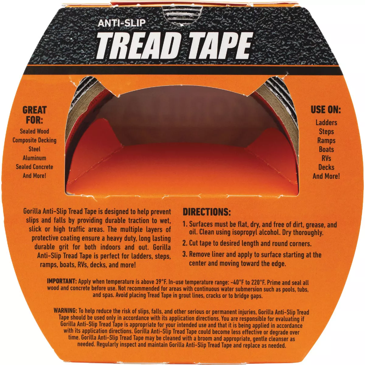 Gorilla 2 In. x 10 Ft. Black Anti-Slip Tread Tape Roll - photo 2