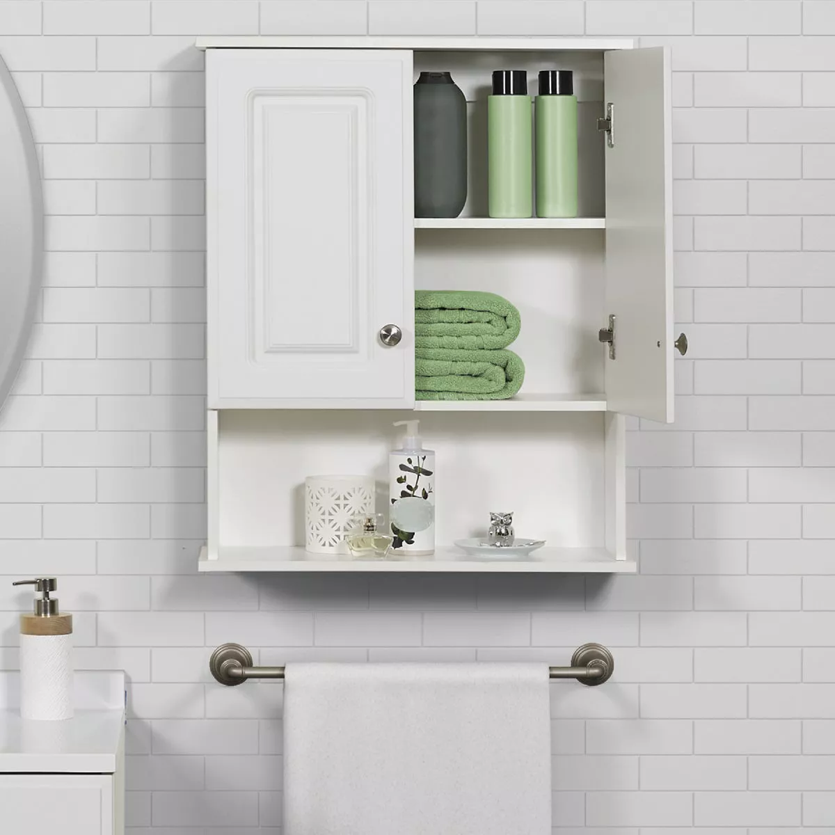 Zenith Zenna Home White 23 In. W x 8-1/4 In. D x 28 In. H Wall Bath Cabinet - photo 4
