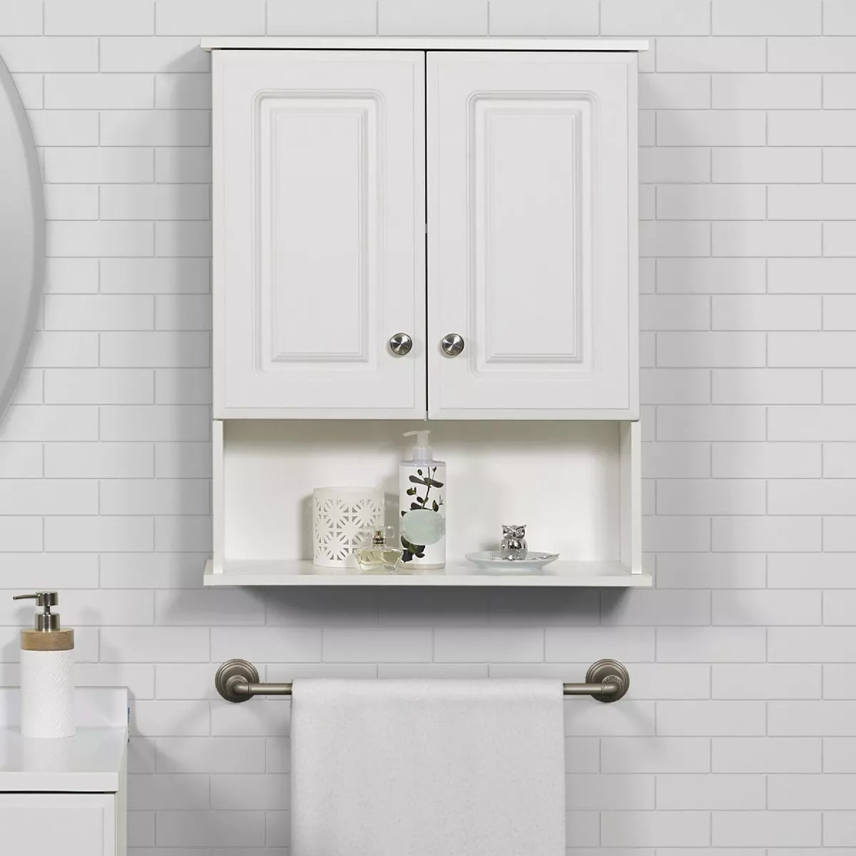 Zenith Zenna Home White 23 In. W x 8-1/4 In. D x 28 In. H Wall Bath Cabinet - photo 3