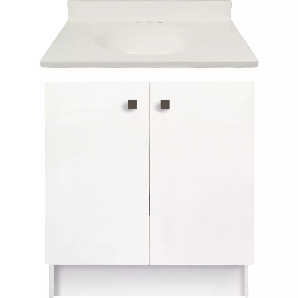 Modular Providence White 30 In. W x 34-1/2 In. H x 18 In. D Vanity with 31 In. W x 19 In. D White Cultured Marble Top