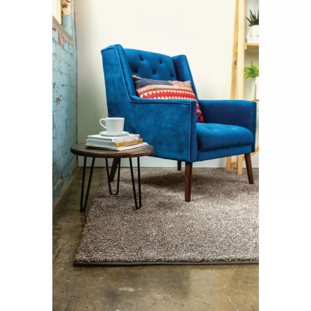 Floorigami It's Magic Smoke Texture Peel and Stick 9 in. x 36 in. Plank Carpet Tile (6-Tiles/Case)