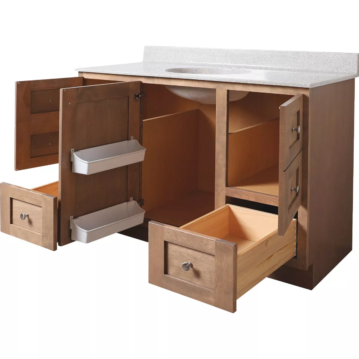 Bertch Storage Solutions 48 In. x 34-1/2 In. H x 21 In. D Driftwood Vanity Base without Top, 3 Door/2 Drawer - photo 2