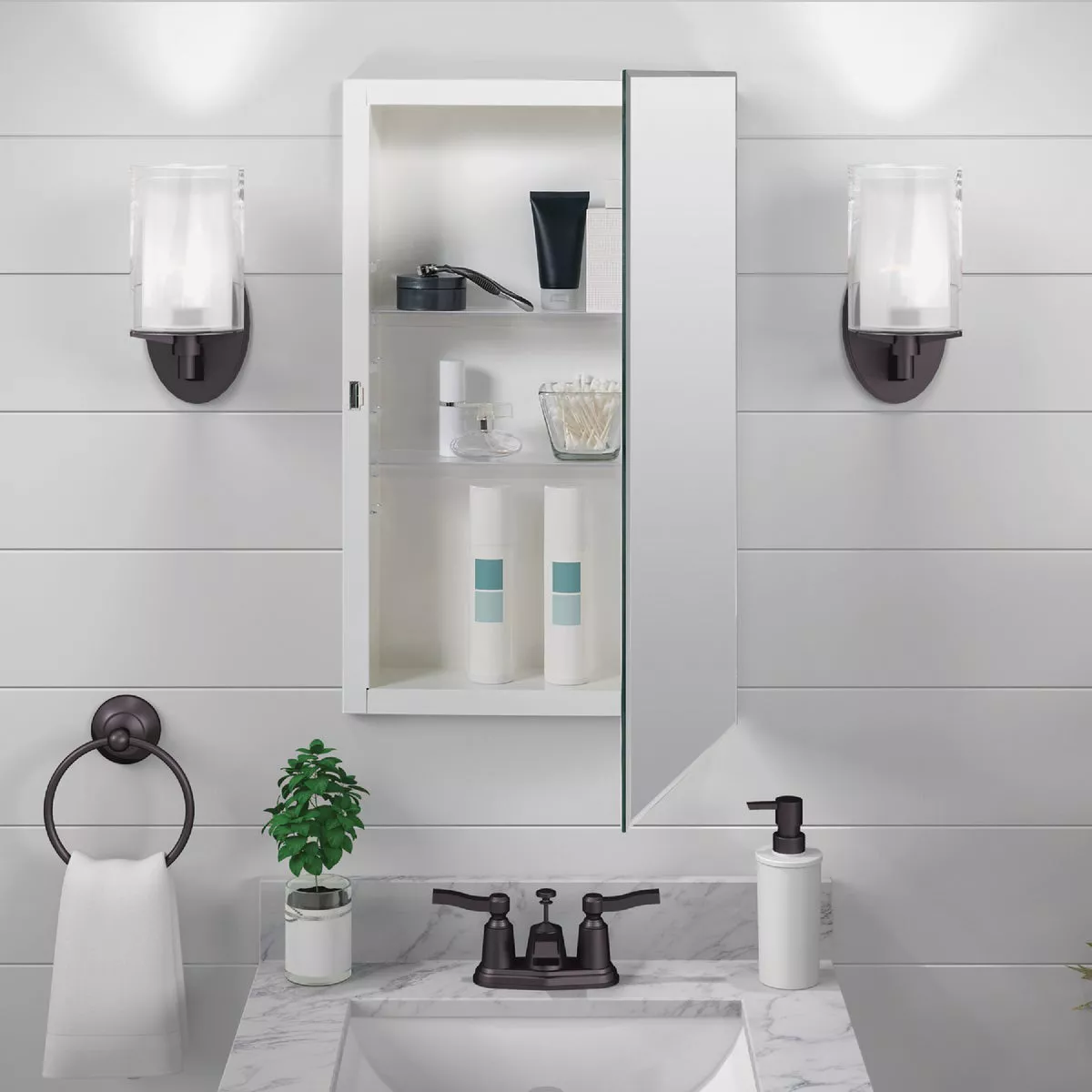 Zenith Zenna Home 16 In. W. x 26 In. H. x 4.5 In. D. Single Mirror Surface/Recess Mount Frameless Beveled Medicine Cabinet - photo 4