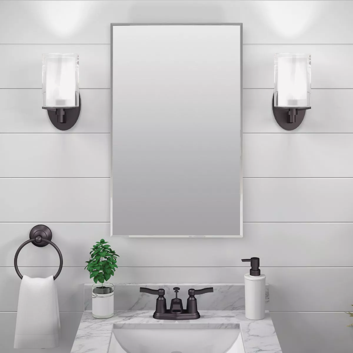 Zenith Zenna Home 16 In. W. x 26 In. H. x 4.5 In. D. Single Mirror Surface/Recess Mount Frameless Beveled Medicine Cabinet - photo 3