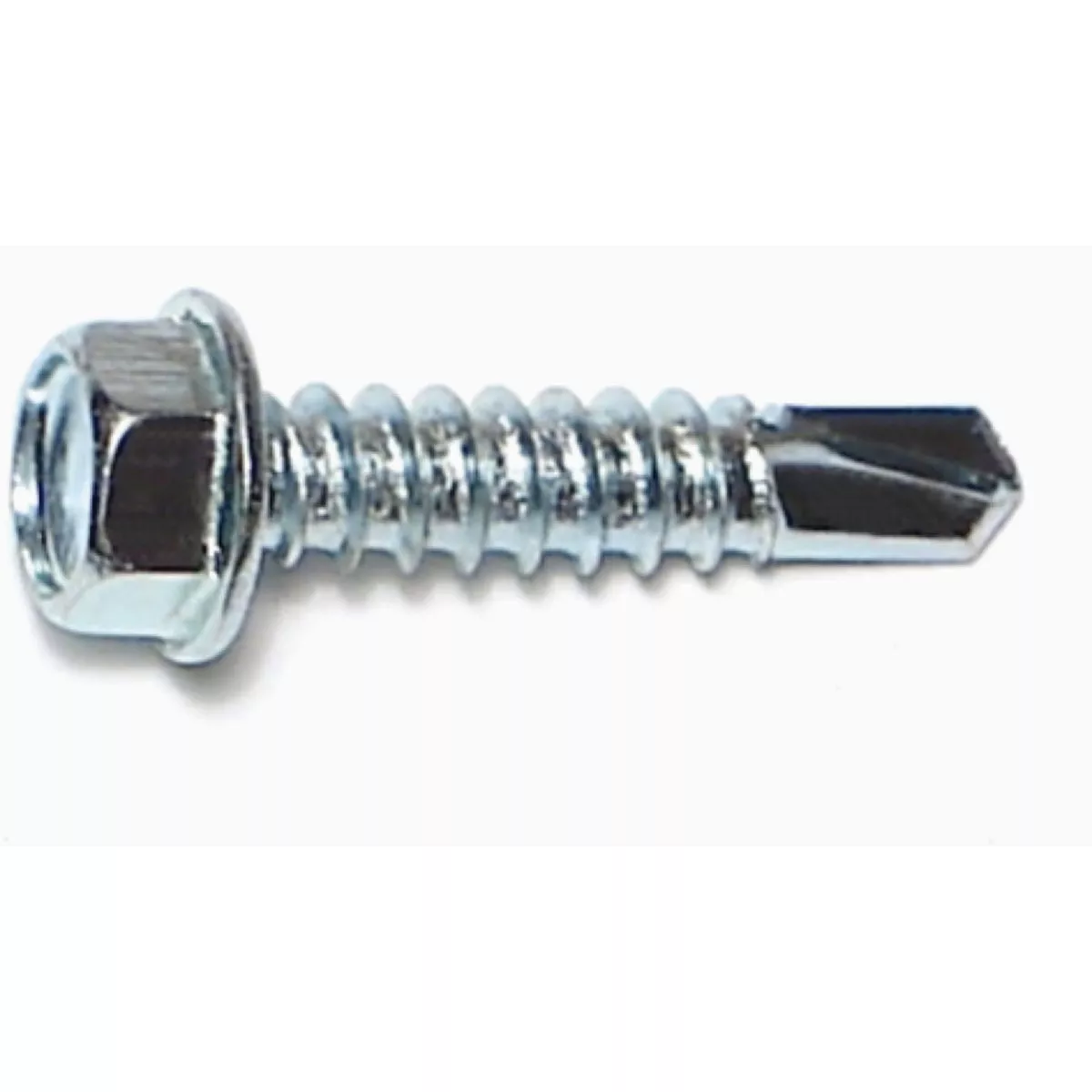Midwest Fastener #12-14 x 1 In. Zinc Plated Steel Hex Washer Head Self-Drilling Screws (107 Ct.)