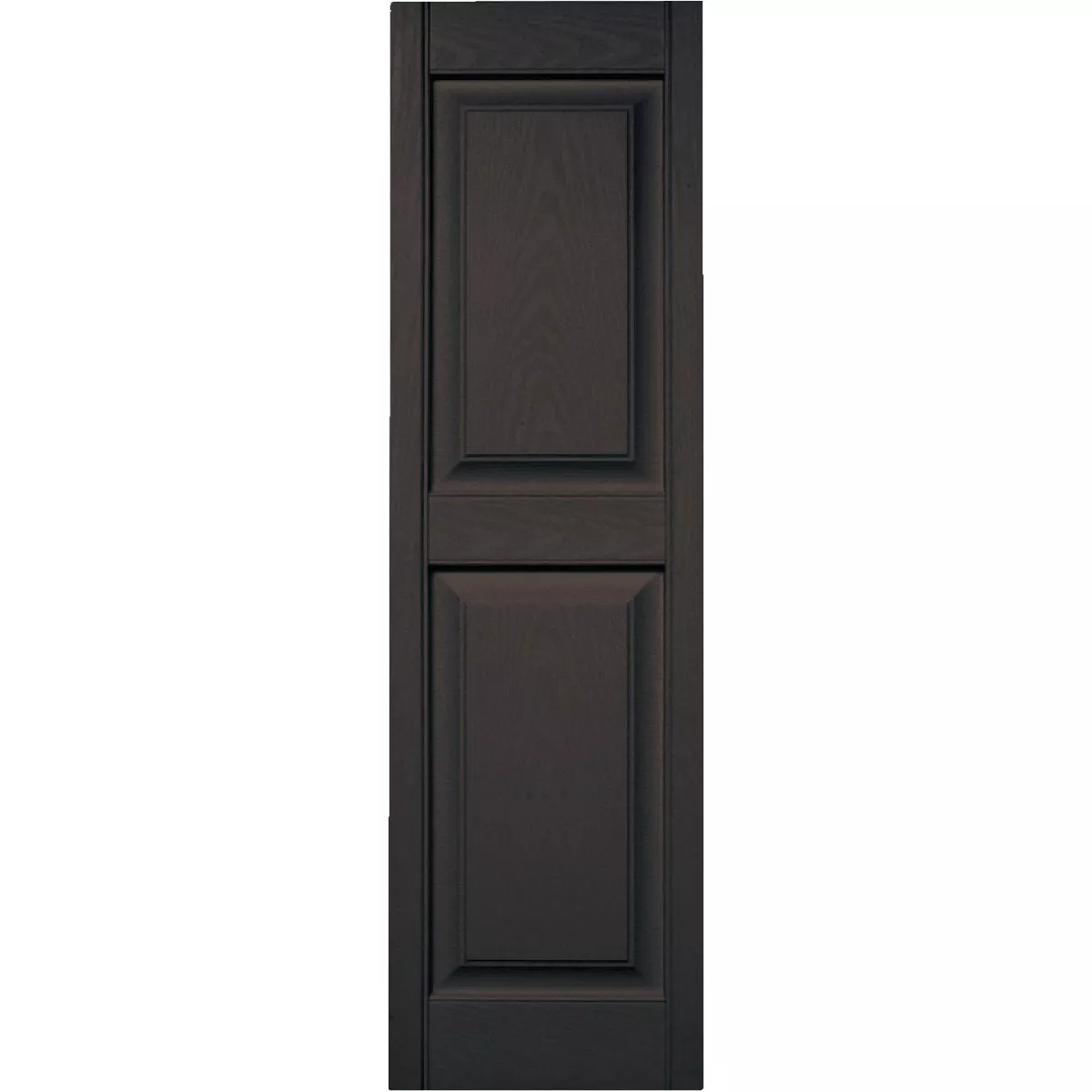 Builders Edge 14.5 in. x 64 in. Musket Brown Panel Shutter, (2-Pack)