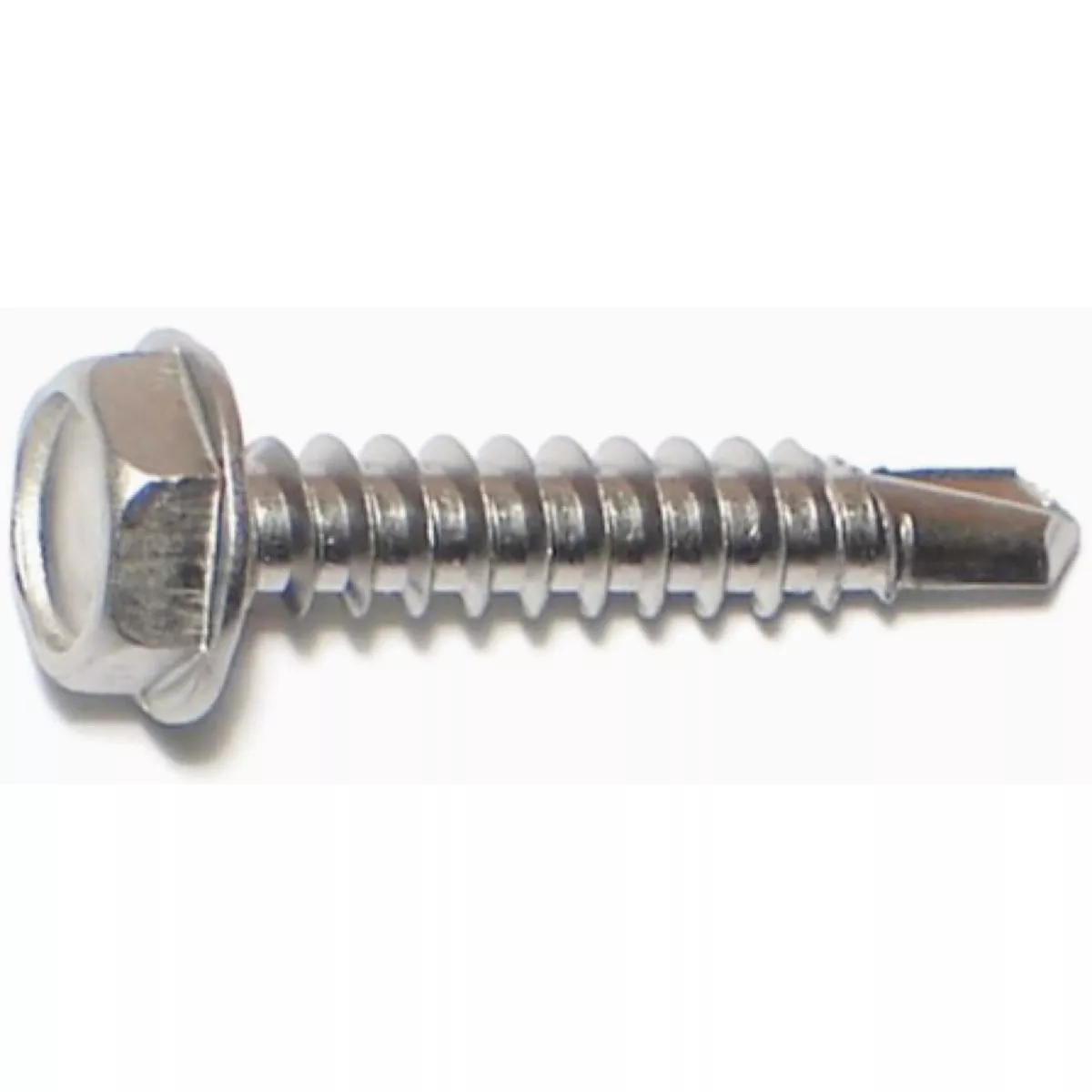 Midwest Fastener #10-16 x 1 In. 410 Stainless Steel Hex Washer Head Self-Drilling Screws (20 Ct.)-