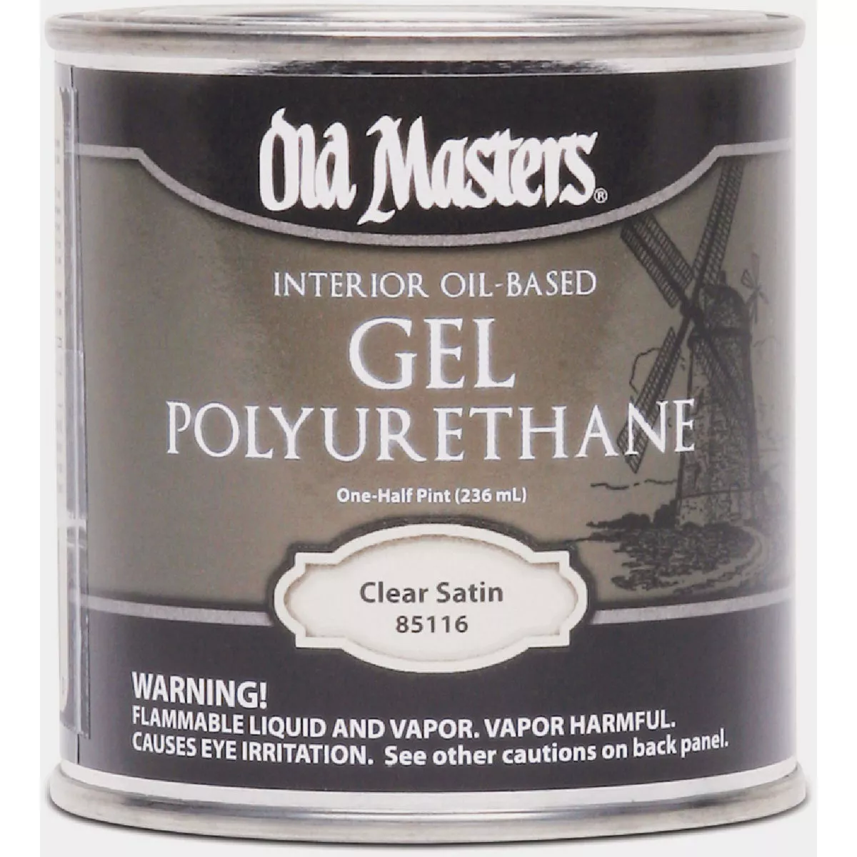 Old Masters 1/2 Pt 85116 Clear Oil-Based Interior Gel Polyurethane, Satin