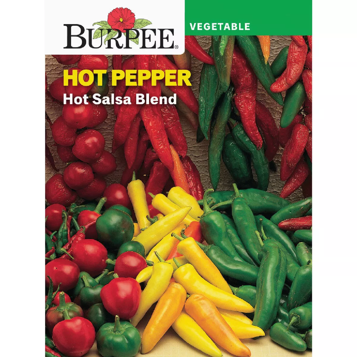 Burpee Pepper, Hot Hot Salsa Blend Seed Packet