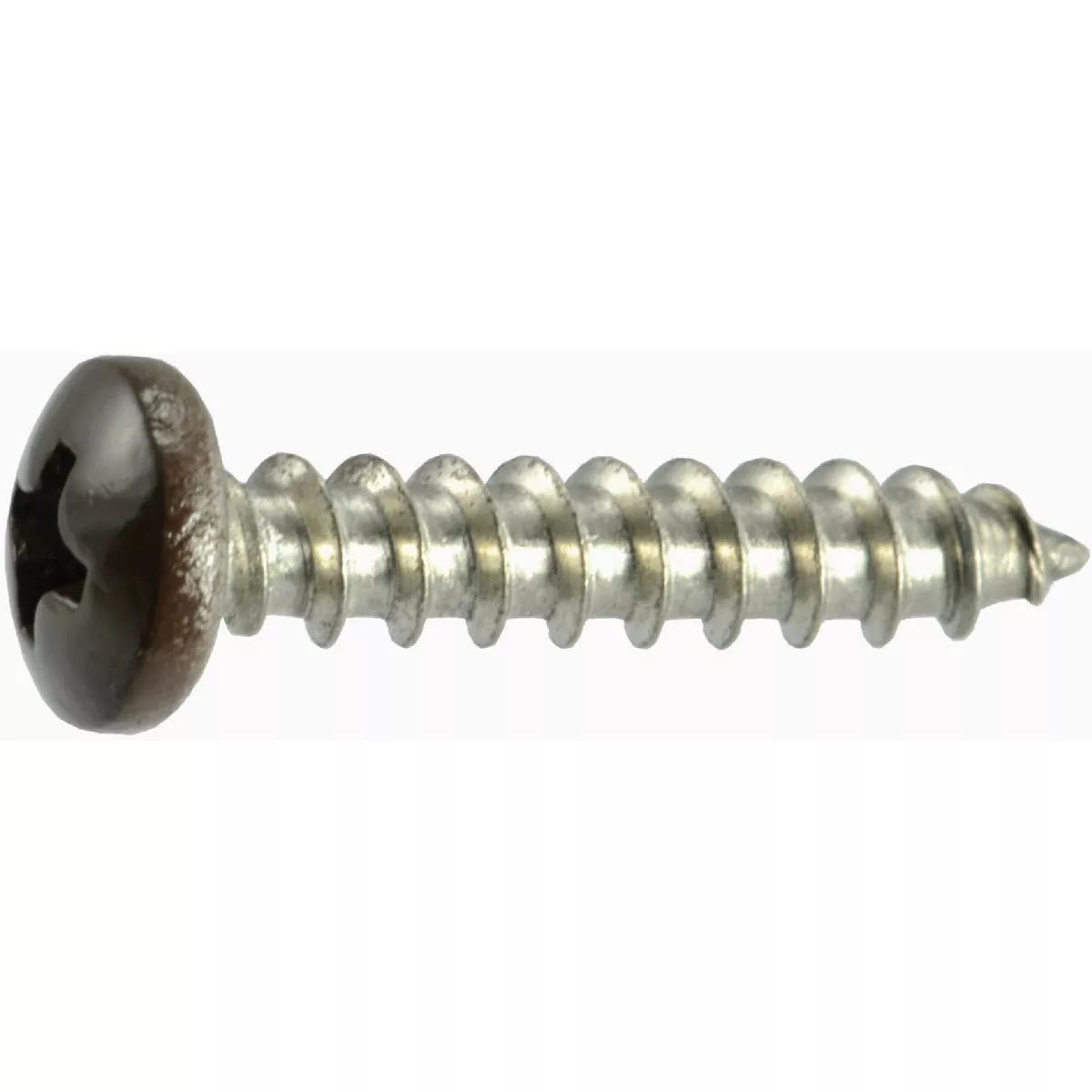 Midwest Fastener #10 x 1 In. Brown Painted 18-8 Stainless Steel Phillips Pan Head Sheet Metal Screws (15 Ct.)-