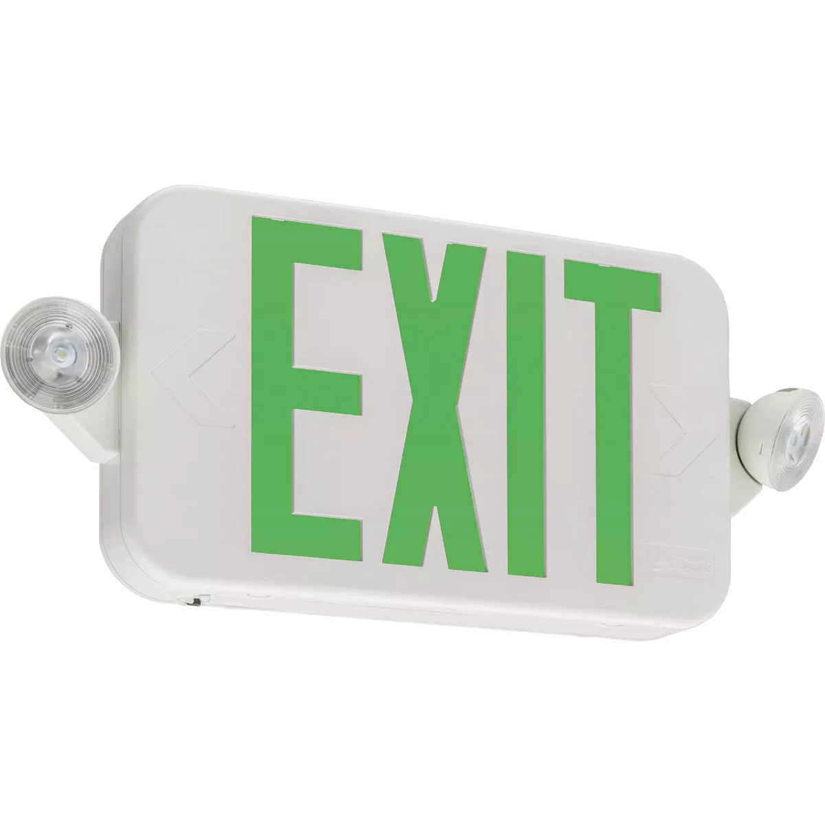 Lithonia Red & Green Lettering 2 Round Head LED Exit/Emergency Combination Light-