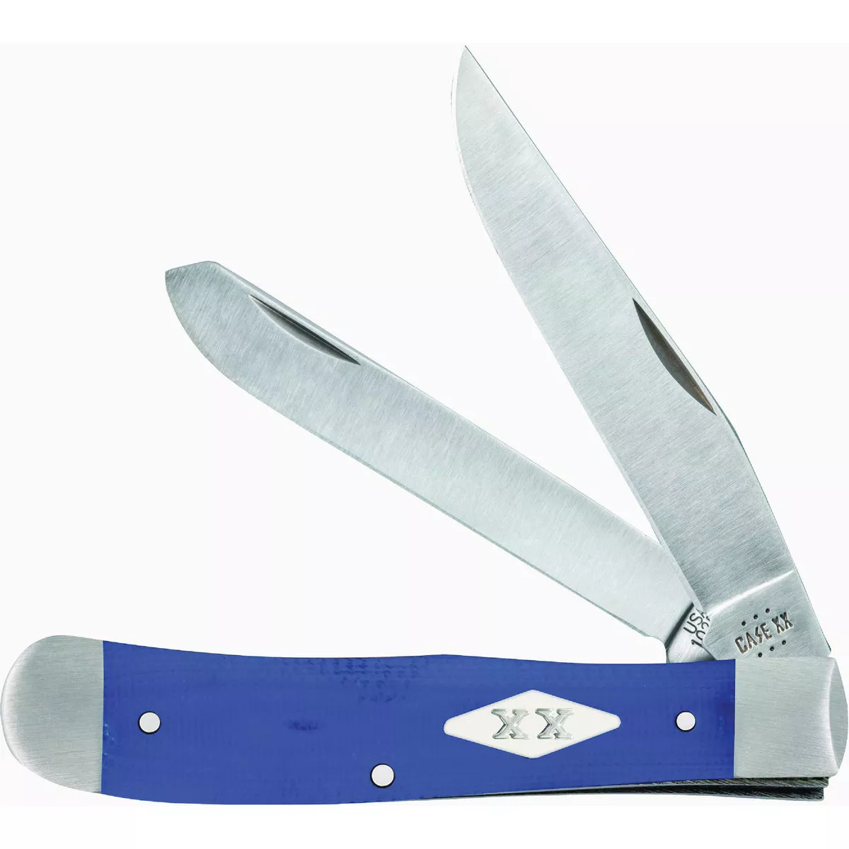 Case Blue G-10 Smooth Trapper Pocket Knife