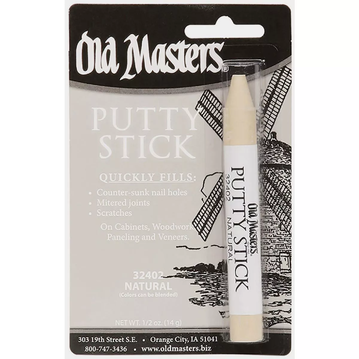 Old Masters 32402 14gm Natural Perfect Match Wood Putty Stick