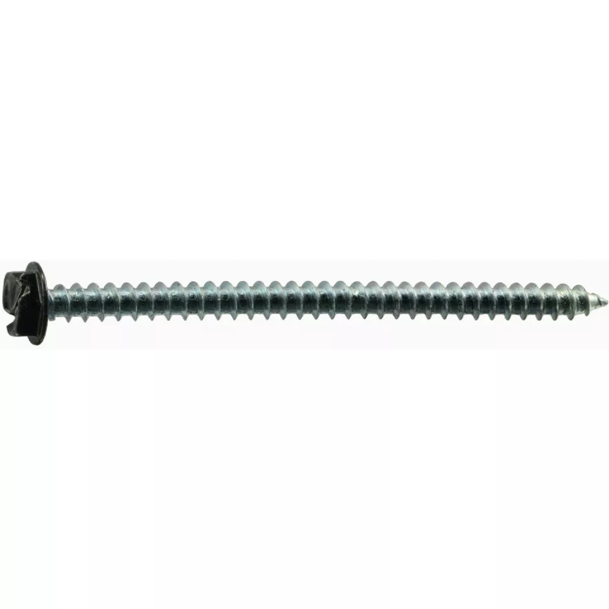 Midwest Fastener #10 x 3 In. Black Painted Steel Slotted Hex Washer Head Sheet Metal Screws (10 Ct.)