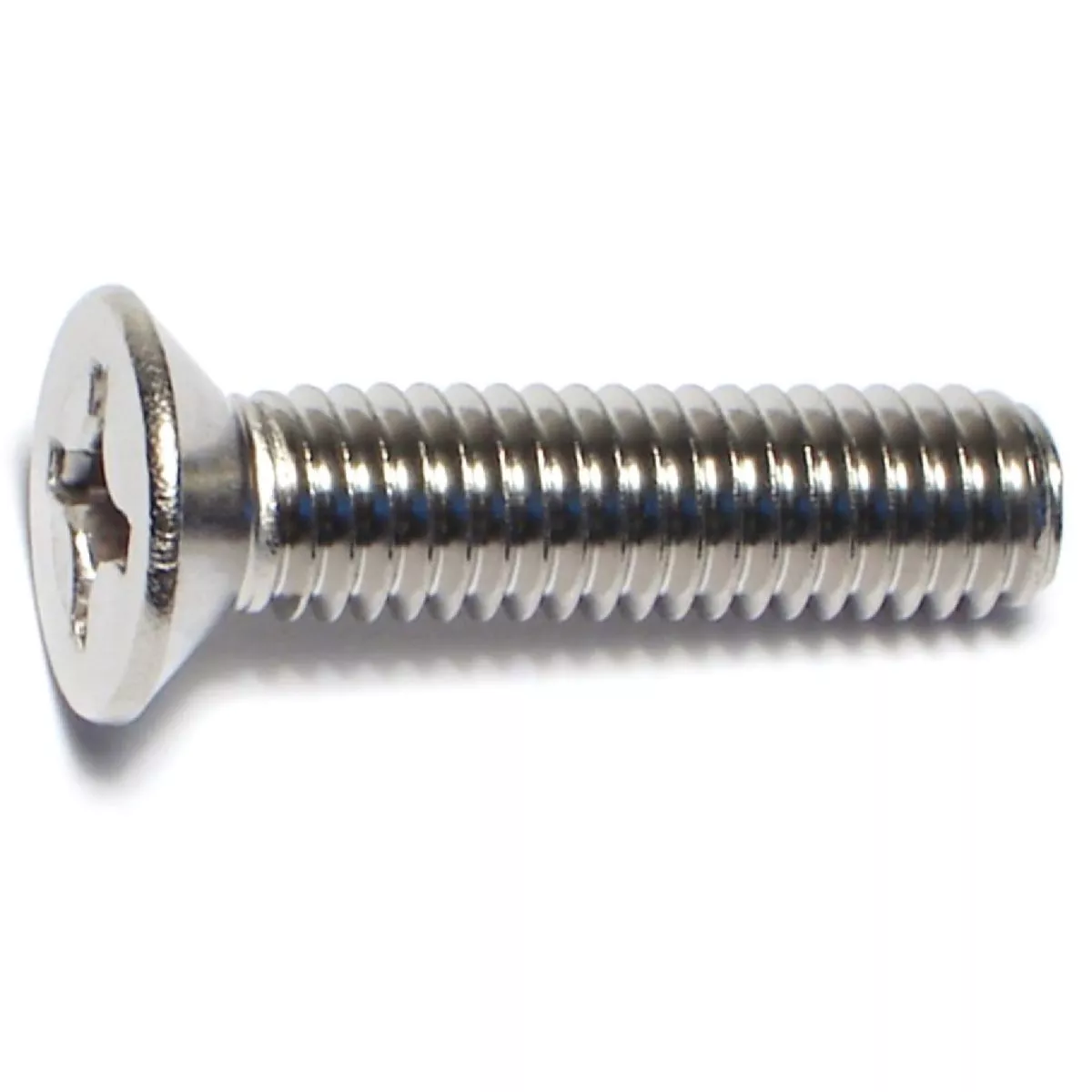 Midwest Fastener 6mm-1.0 x 25mm A2 Stainless Steel Coarse Thread Phillips Flat Head Machine Screws (12 Ct.)