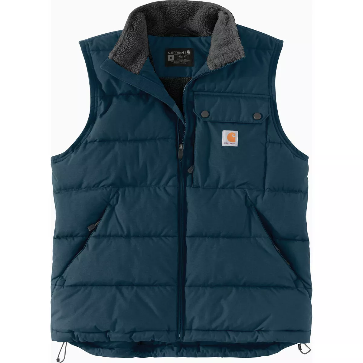 Carhartt Rain Defender Men's Small Regular Night Blue Midweight Insulated Vest, Loose Fit