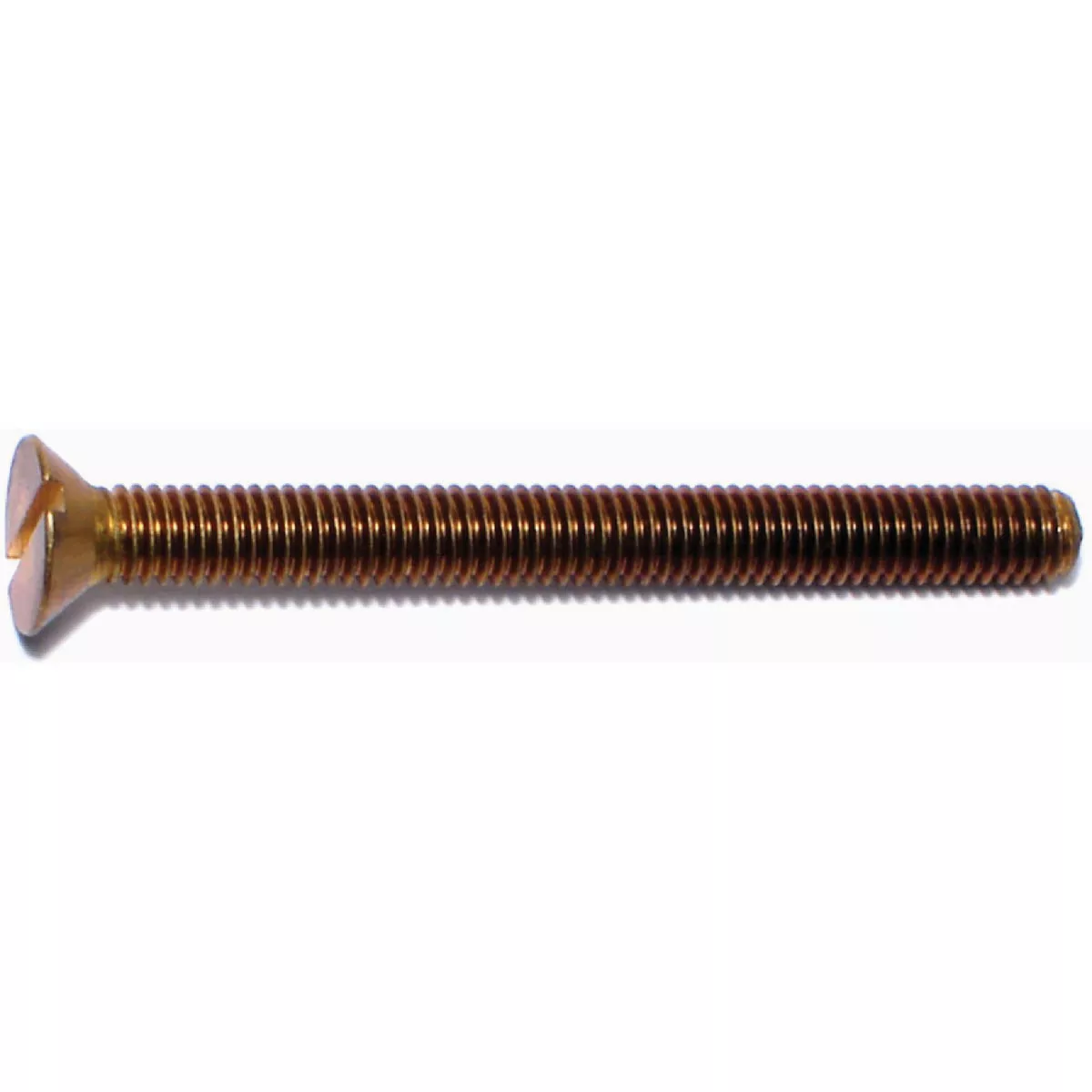 Midwest Fastener #10-32 x 2 In. Brass Fine Thread Slotted Flat Head Machine Screws (15 Ct.)