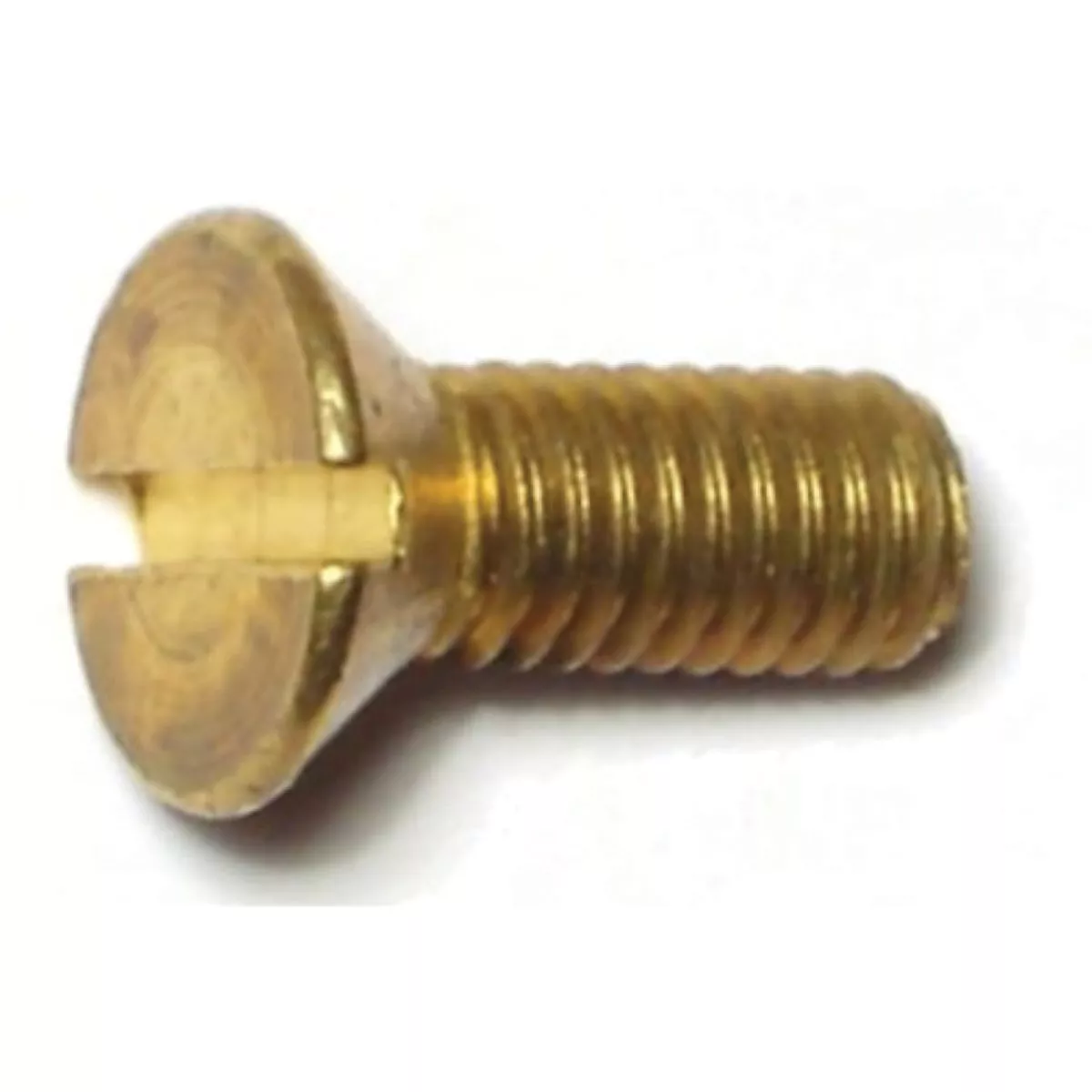Midwest Fastener #10-32 x 1/2 In. Brass Fine Thread Slotted Flat Head Machine Screws (12 Ct.)