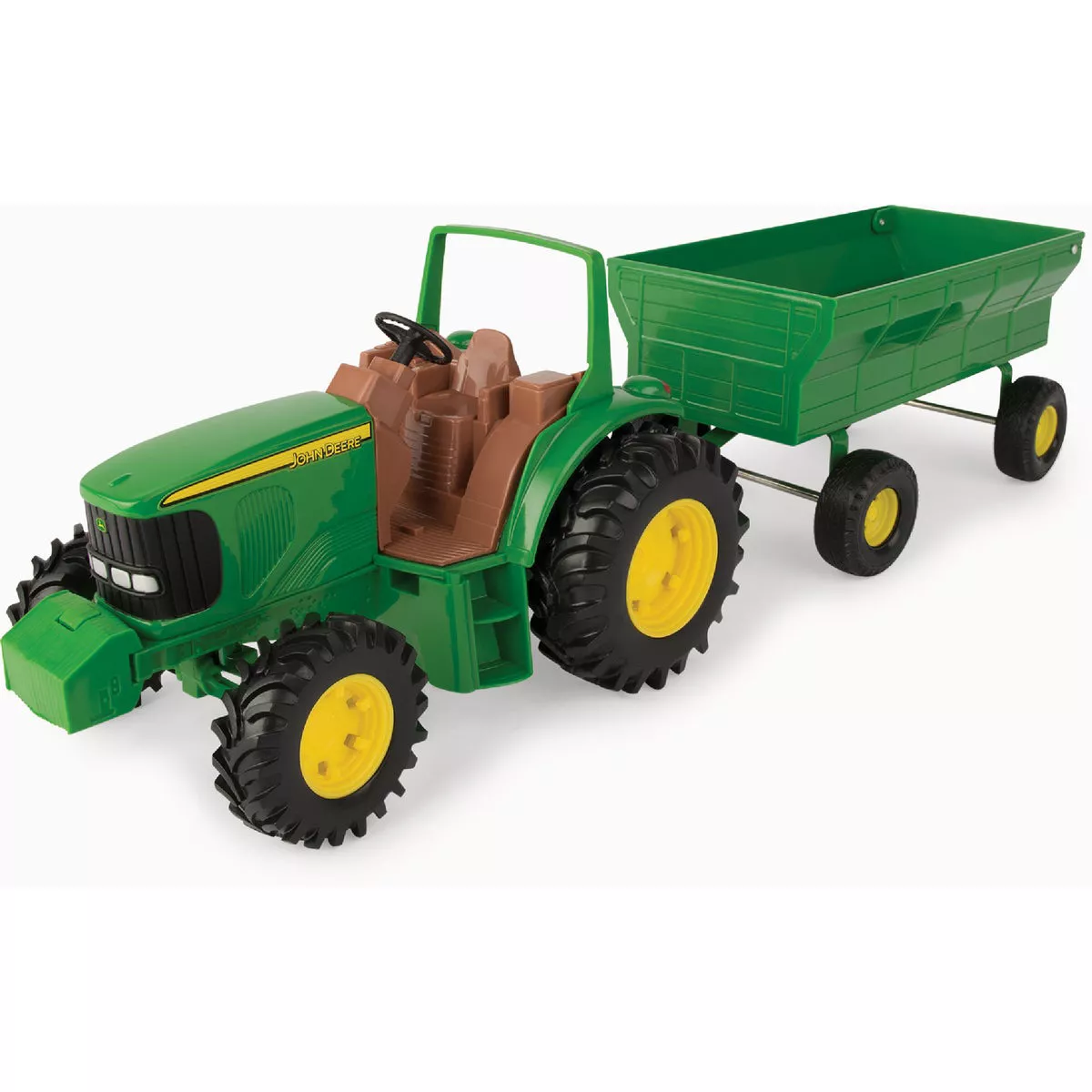 JOHN DEERE Die-Cast Metal 8 In. Tractor & Wagon