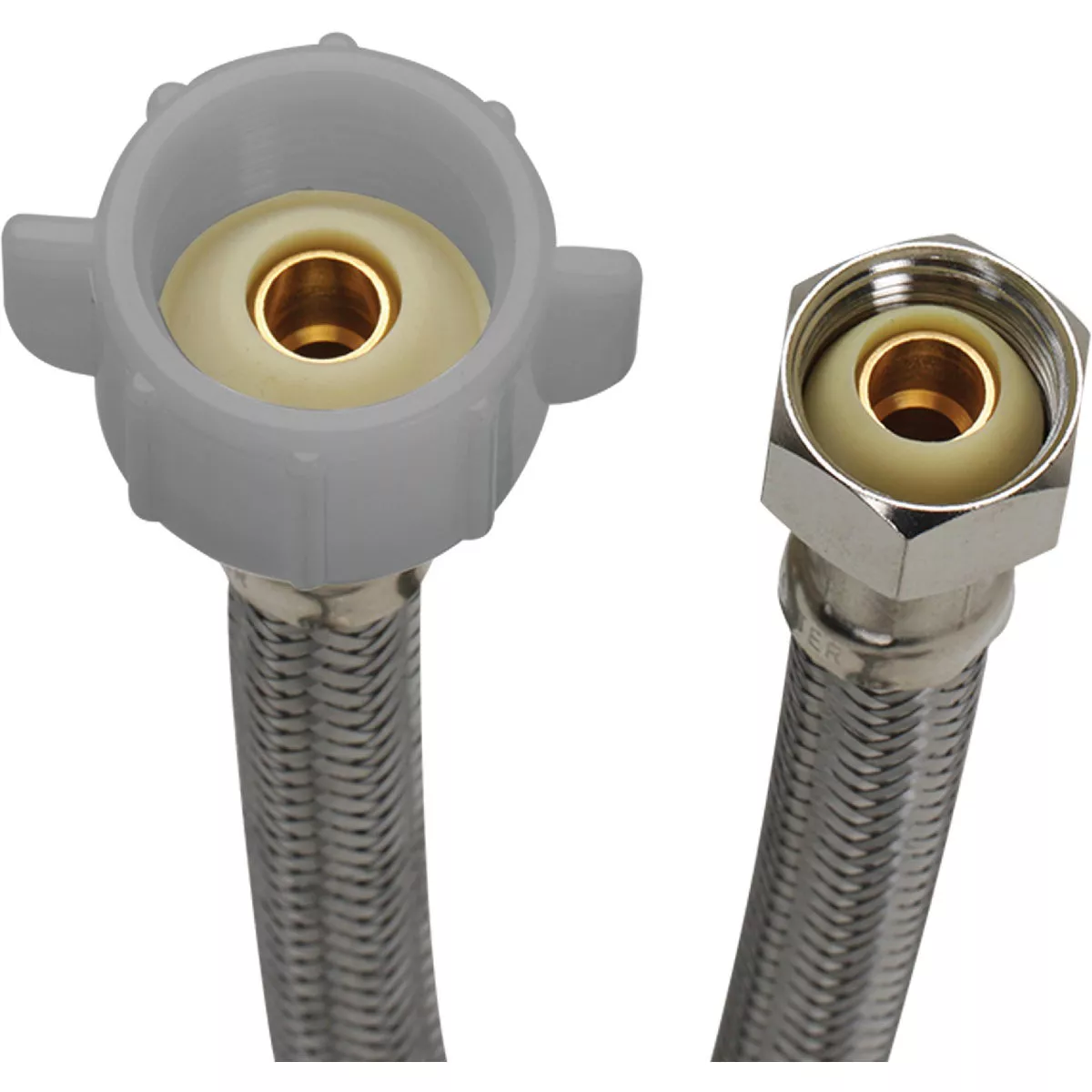 Fluidmaster No-Burst 1/2 In. Comp x 7/8 In. Ballcock x 9 In. L Braided Stainless Steel Toilet Connector