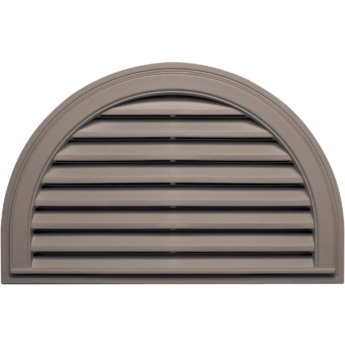 Builders Edge 22 in. x 34 in. Half Round Gable Attic Vent, Clay