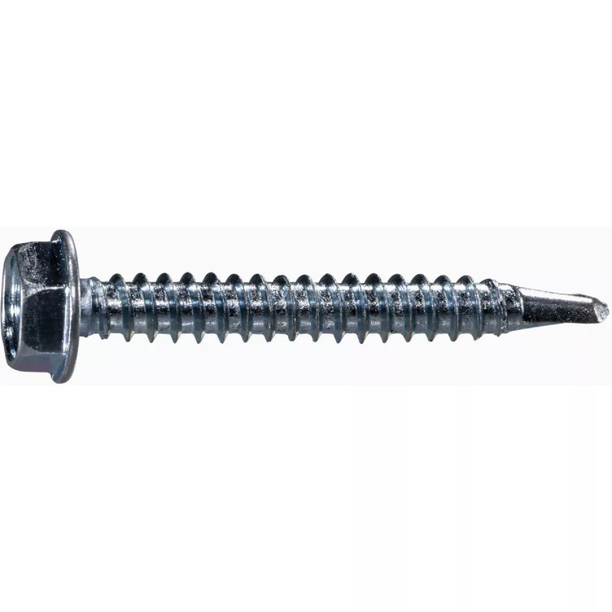 Midwest Fastener #10-16 x 1-1/2 In. Zinc Plated Steel Hex Washer Head Self-Drilling Screws