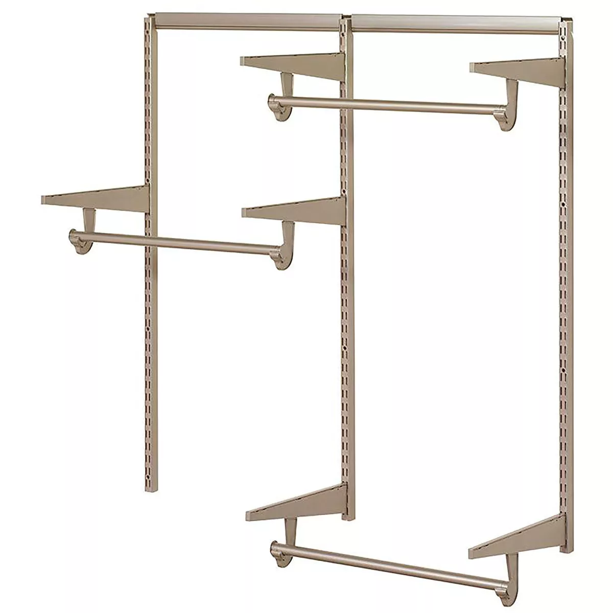 Closet Culture 4 Ft. Champagne Nickel Closet Hardware Kit