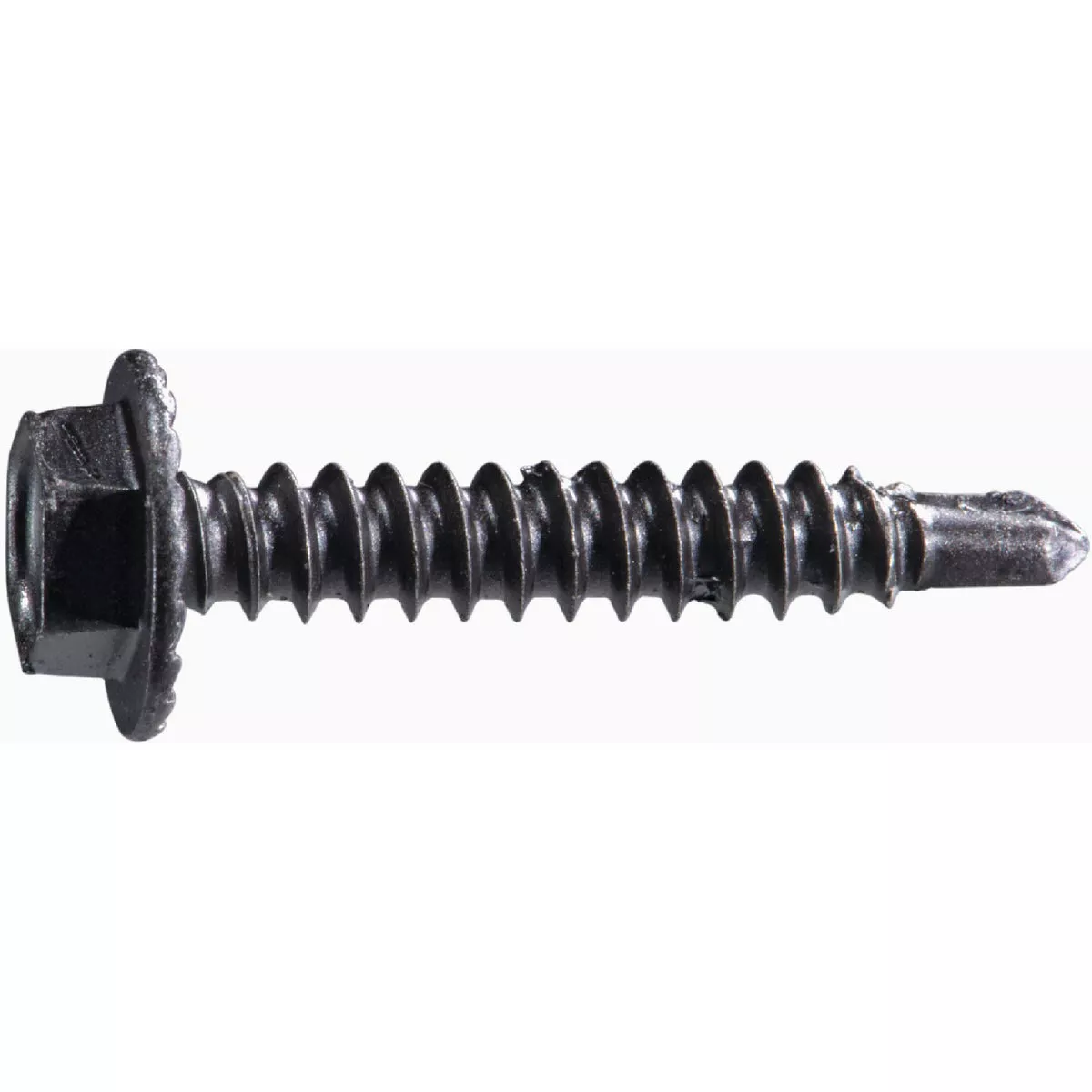Midwest Fastener #8 x 1 In. Brown Ruspert Coated Steel Hex Washer Head Self-Drilling Screws